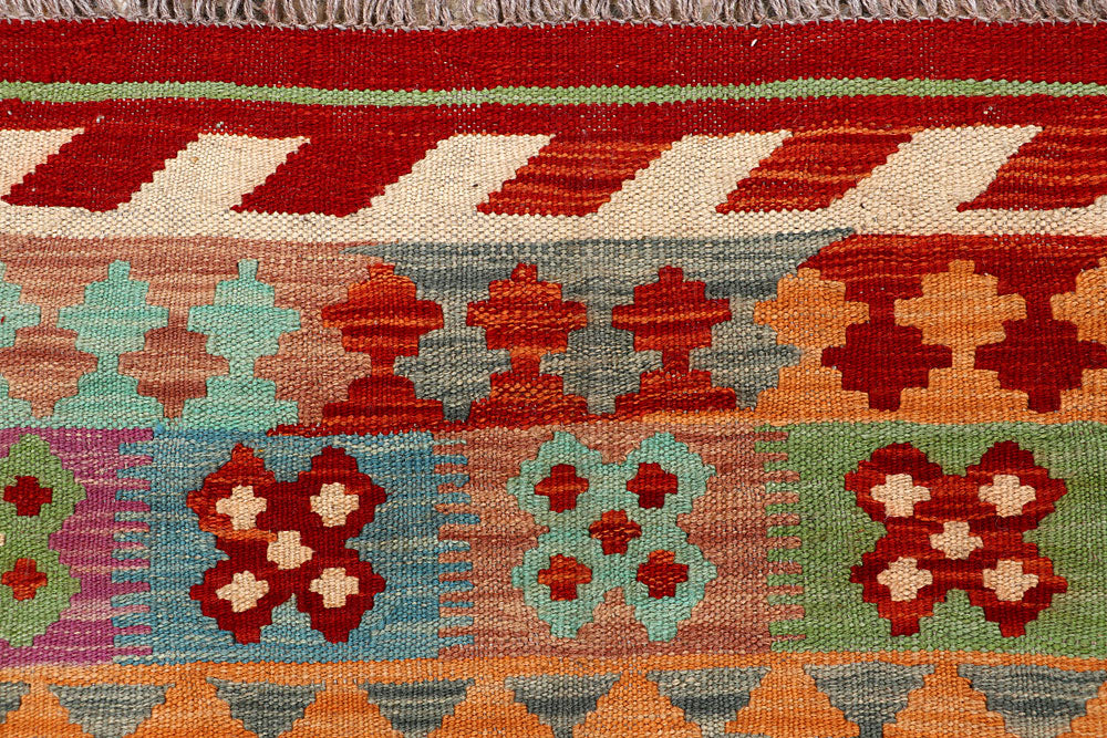 Multi Colored Kilim 5' 1 x 6' 6 - No. 66777 - ALRUG Rug Store