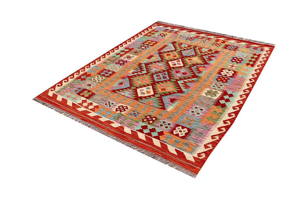 Multi Colored Kilim 5' 1 x 6' 6 - No. 66777 - ALRUG Rug Store