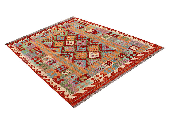 Multi Colored Kilim 5' 1 x 6' 6 - No. 66777 - ALRUG Rug Store