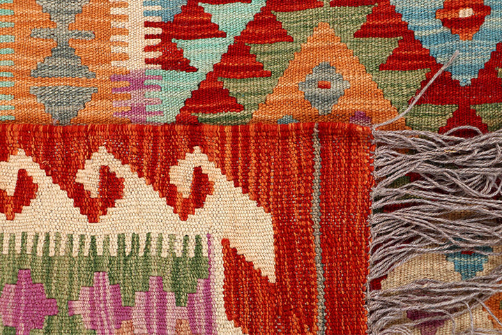 Multi Colored Kilim 5' 1 x 6' 6 - No. 66777 - ALRUG Rug Store