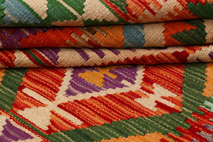 Multi Colored Kilim 5' 1 x 6' 6 - No. 66779 - ALRUG Rug Store