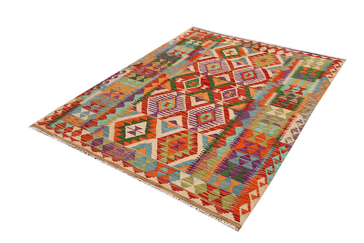Multi Colored Kilim 5' 1 x 6' 6 - No. 66779 - ALRUG Rug Store