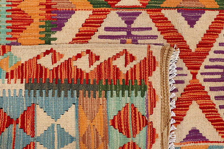 Multi Colored Kilim 5' 1 x 6' 6 - No. 66779 - ALRUG Rug Store