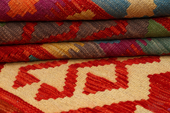 Multi Colored Kilim 4' 10 x 6' 9 - No. 66780 - ALRUG Rug Store