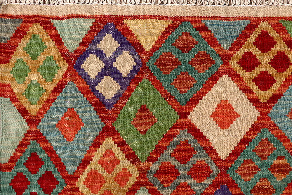 Multi Colored Kilim 5' 1 x 6' 5 - No. 66781 - ALRUG Rug Store