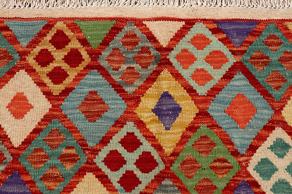 Multi Colored Kilim 5' 1 x 6' 5 - No. 66781 - ALRUG Rug Store