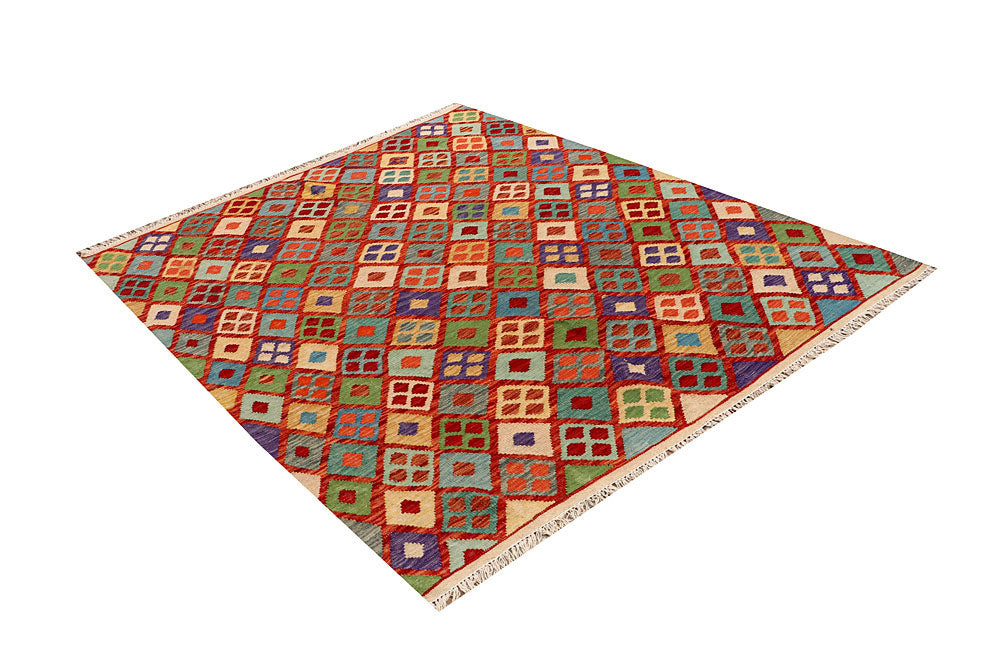 Multi Colored Kilim 5' 1 x 6' 5 - No. 66781 - ALRUG Rug Store