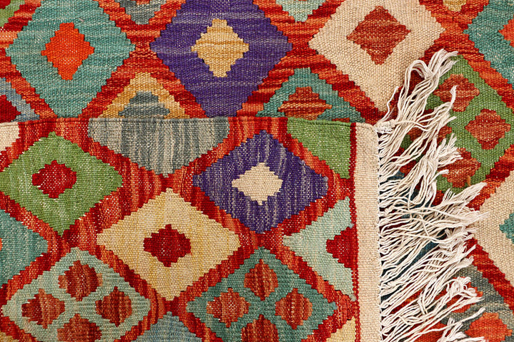 Multi Colored Kilim 5' 1 x 6' 5 - No. 66781 - ALRUG Rug Store