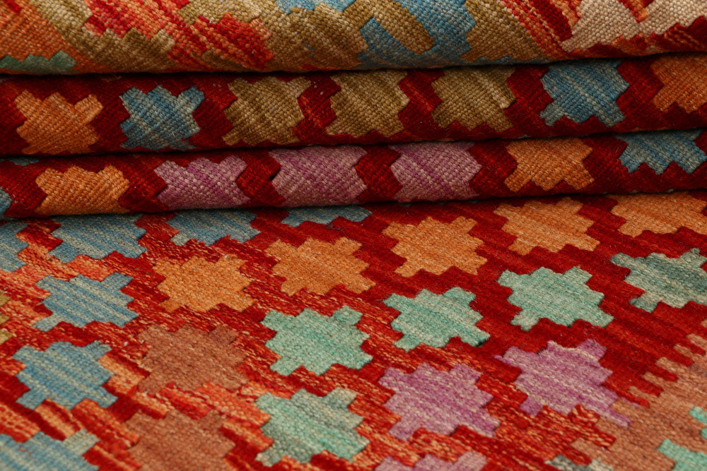 Multi Colored Kilim 4' 11 x 6' 8 - No. 66782 - ALRUG Rug Store