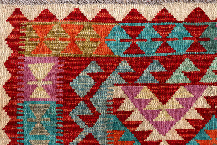 Multi Colored Kilim 4' 10 x 6' 4 - No. 66783 - ALRUG Rug Store