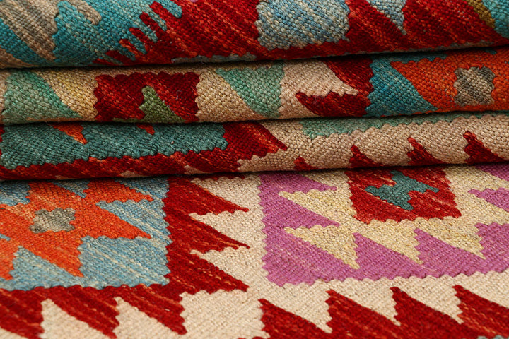 Multi Colored Kilim 4' 10 x 6' 4 - No. 66783 - ALRUG Rug Store