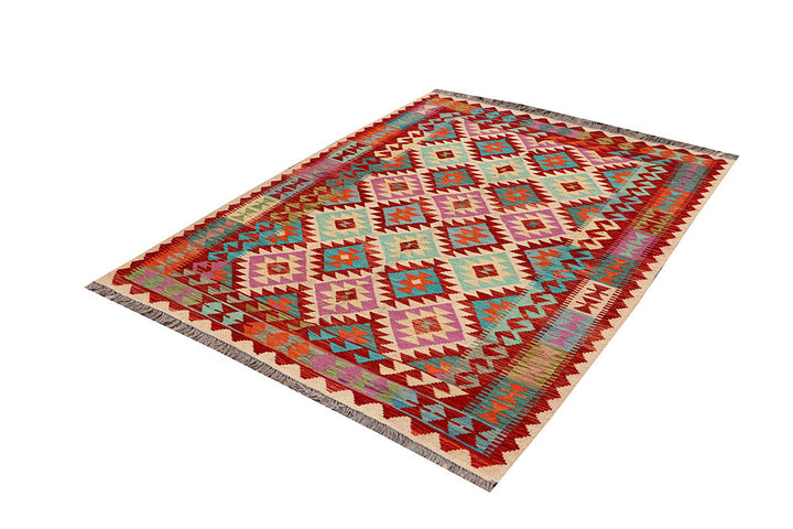 Multi Colored Kilim 4' 10 x 6' 4 - No. 66783 - ALRUG Rug Store
