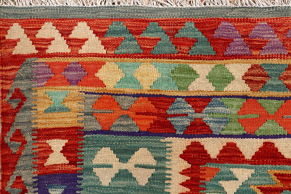 Multi Colored Kilim 4' 9 x 6' 6 - No. 66784 - ALRUG Rug Store