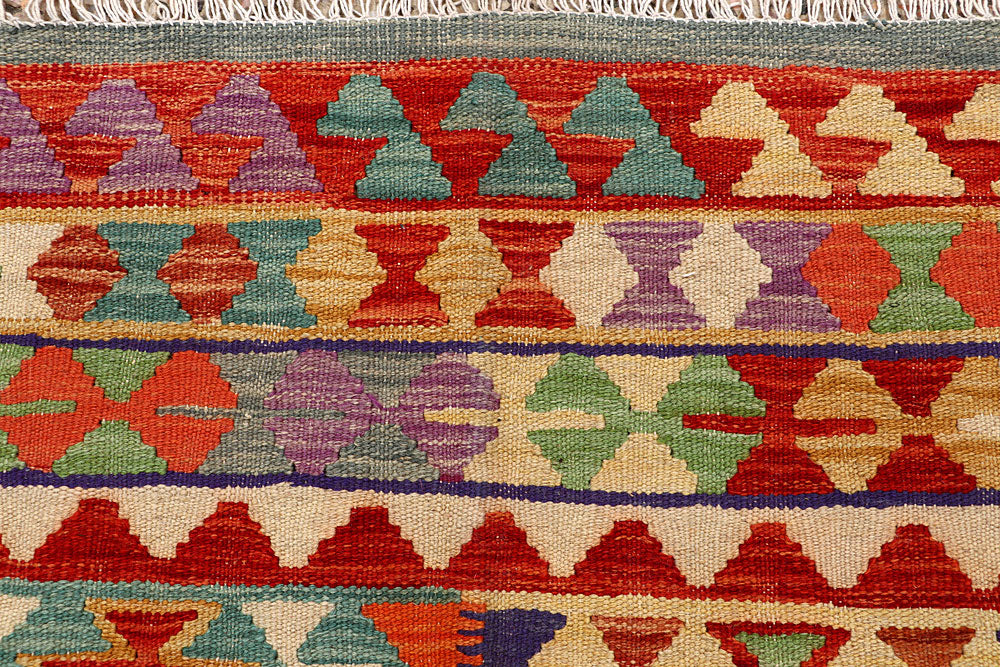 Multi Colored Kilim 4' 9 x 6' 6 - No. 66784 - ALRUG Rug Store