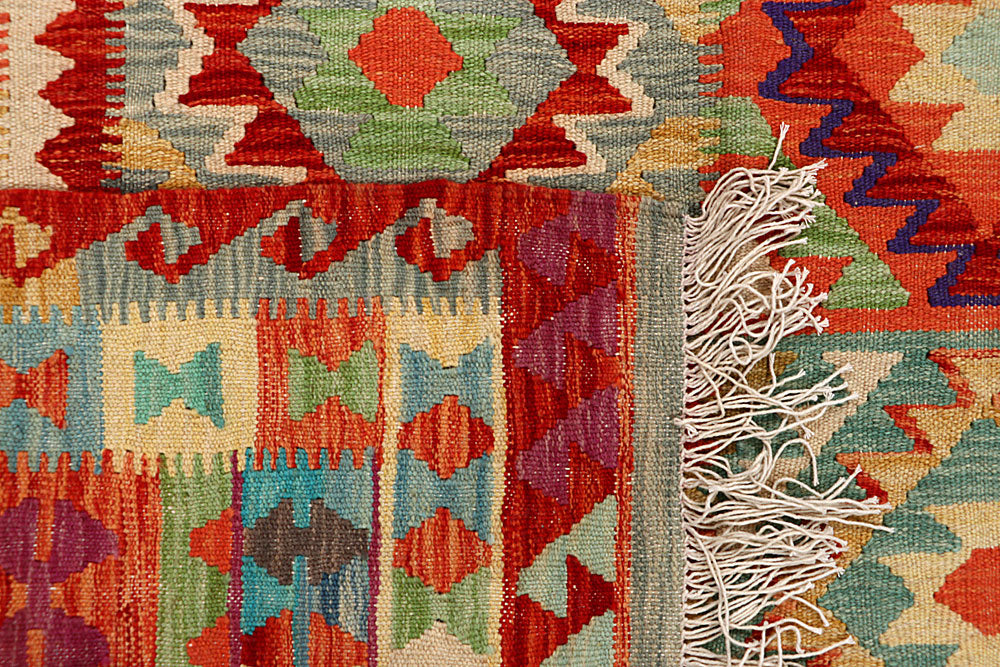 Multi Colored Kilim 4' 9 x 6' 6 - No. 66784 - ALRUG Rug Store