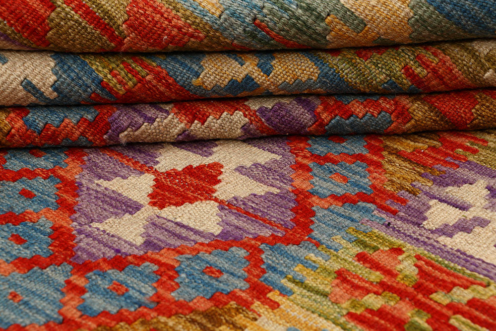 Multi Colored Kilim 5' 1 x 6' 6 - No. 66785 - ALRUG Rug Store