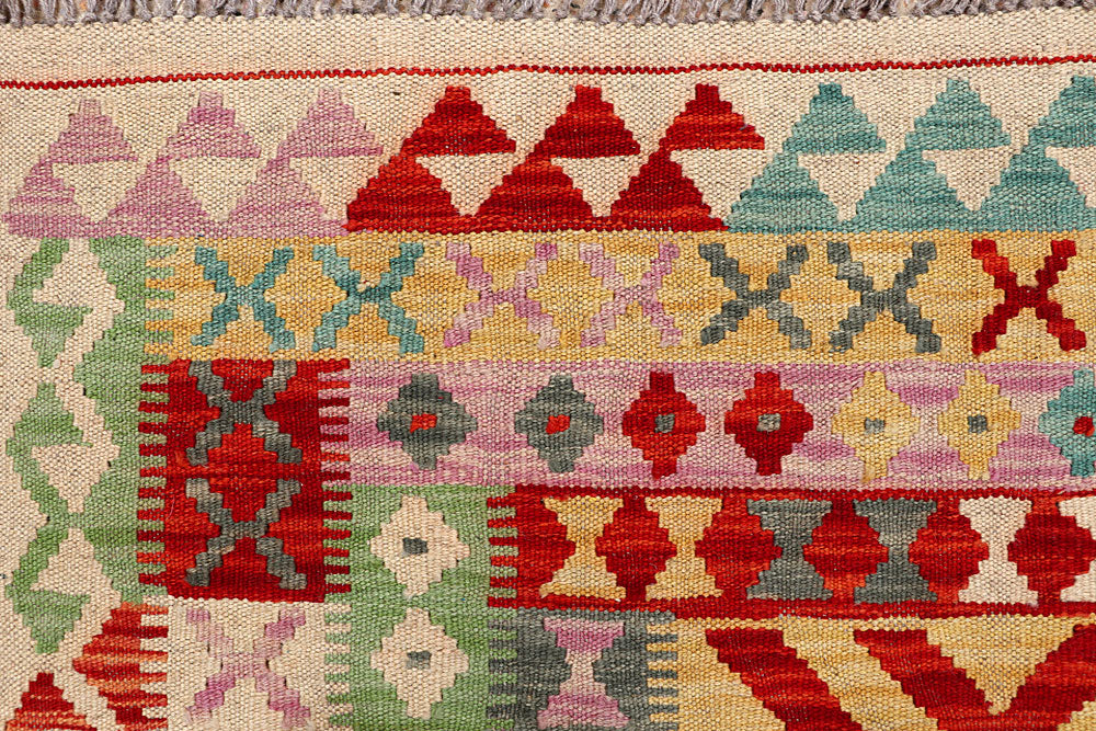 Multi Colored Kilim 5' 1 x 6' 5 - No. 66786 - ALRUG Rug Store