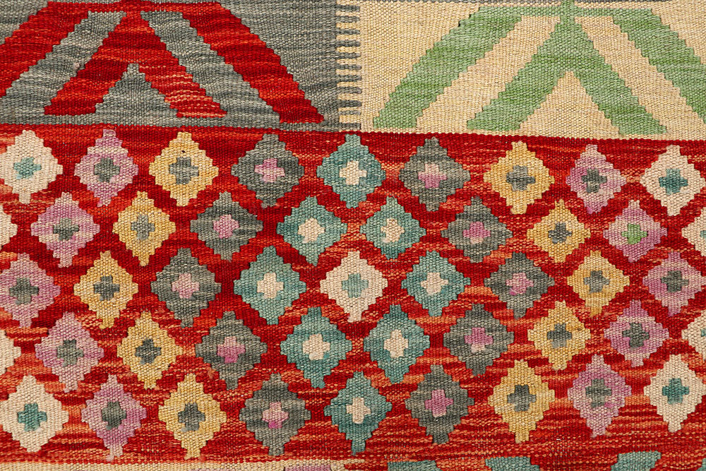 Multi Colored Kilim 5' 1 x 6' 5 - No. 66786 - ALRUG Rug Store