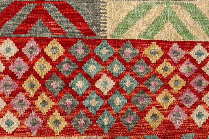 Multi Colored Kilim 5' 1 x 6' 5 - No. 66786 - ALRUG Rug Store