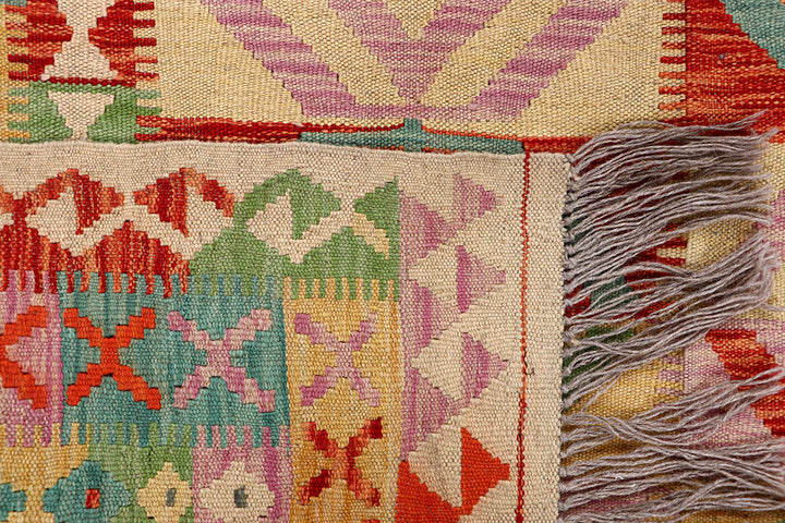 Multi Colored Kilim 5' 1 x 6' 5 - No. 66786 - ALRUG Rug Store