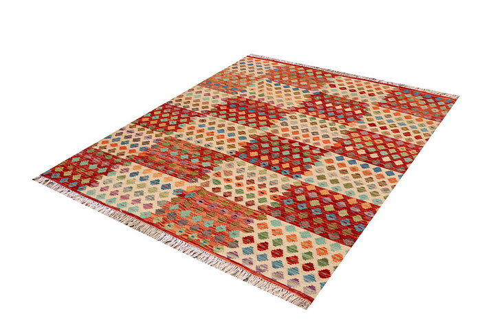 Multi Colored Kilim 5' 2 x 6' 5 - No. 66787 - ALRUG Rug Store
