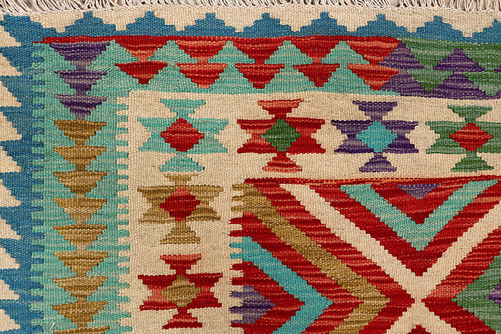 Multi Colored Kilim 4' 11 x 6' 2 - No. 66788 - ALRUG Rug Store
