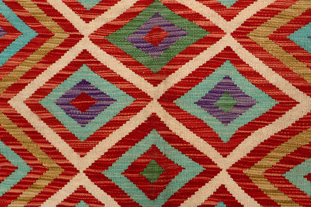 Multi Colored Kilim 4' 11 x 6' 2 - No. 66788 - ALRUG Rug Store