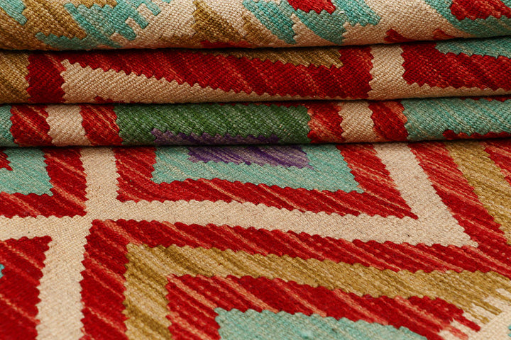 Multi Colored Kilim 4' 11 x 6' 2 - No. 66788 - ALRUG Rug Store