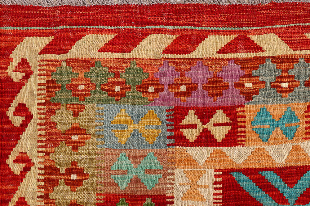 Multi Colored Kilim 4' 10 x 6' 5 - No. 66789 - ALRUG Rug Store