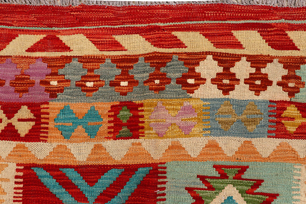 Multi Colored Kilim 4' 10 x 6' 5 - No. 66789 - ALRUG Rug Store