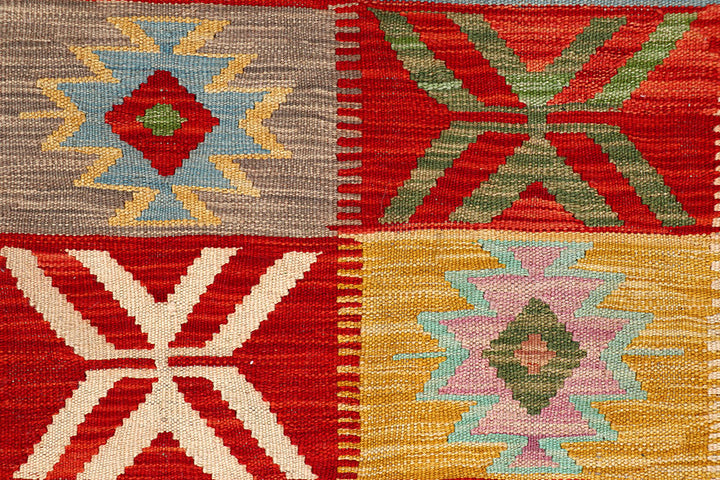 Multi Colored Kilim 4' 10 x 6' 5 - No. 66789 - ALRUG Rug Store