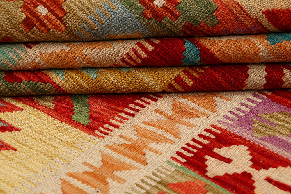 Multi Colored Kilim 4' 10 x 6' 5 - No. 66789 - ALRUG Rug Store