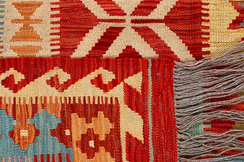 Multi Colored Kilim 4' 10 x 6' 5 - No. 66789 - ALRUG Rug Store