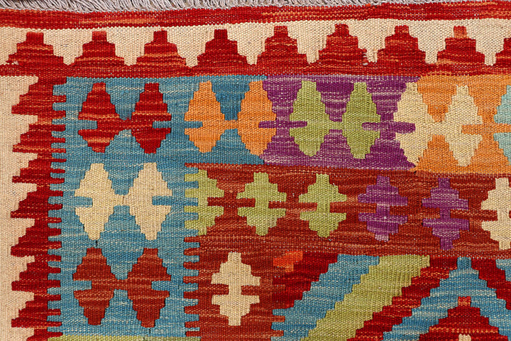 Multi Colored Kilim 5' 2 x 6' 6 - No. 66790 - ALRUG Rug Store