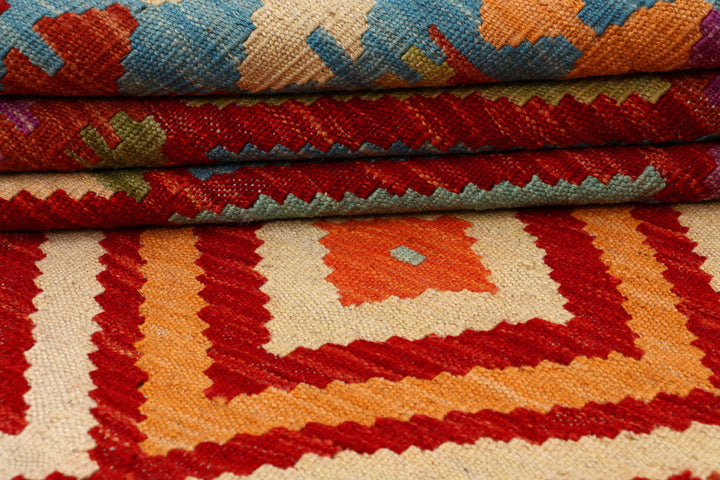 Multi Colored Kilim 5' 2 x 6' 6 - No. 66790 - ALRUG Rug Store