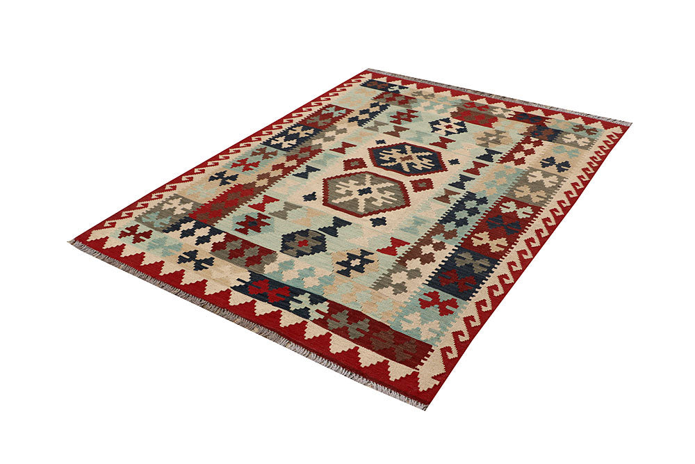 Multi Colored Kilim 4' 11 x 6' 7 - No. 66791 - ALRUG Rug Store