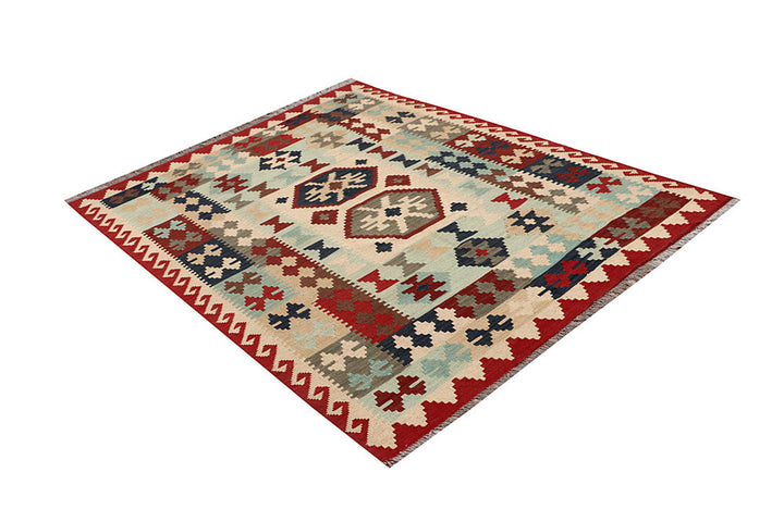 Multi Colored Kilim 4' 11 x 6' 7 - No. 66791 - ALRUG Rug Store