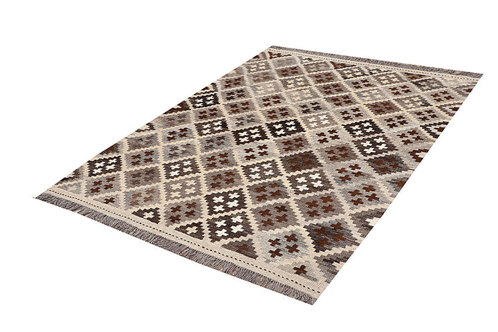 Multi Colored Kilim 5' x 6' 6 - No. 66792 - ALRUG Rug Store