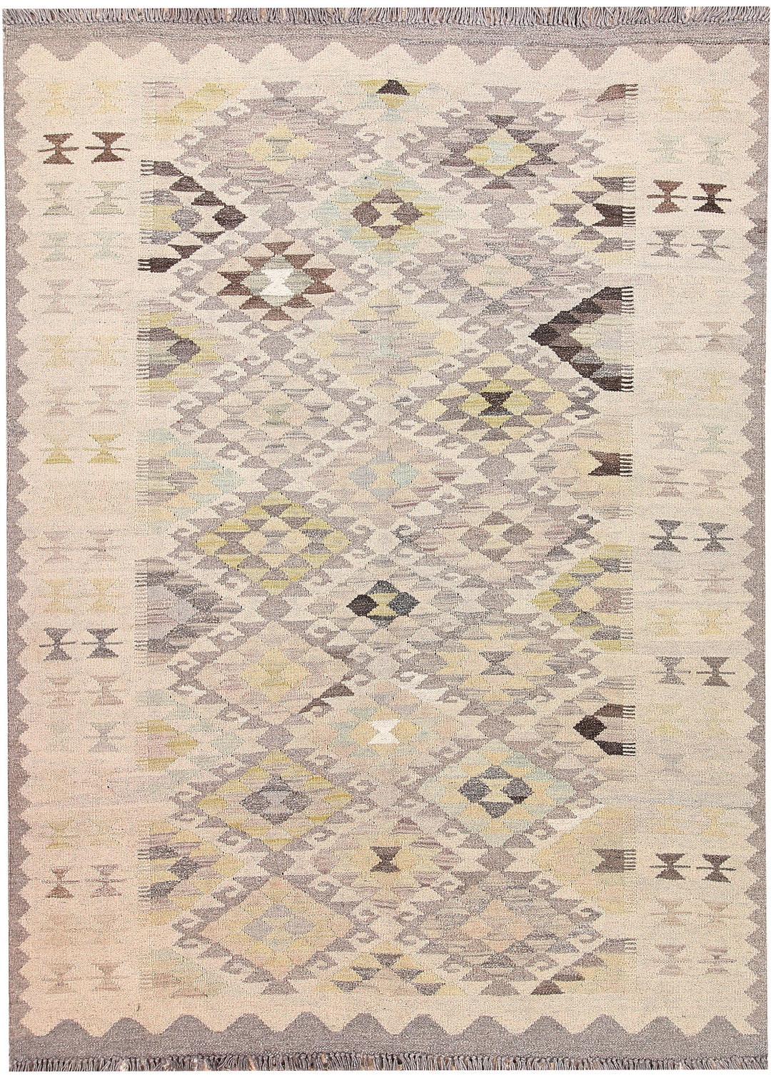 Multi Colored Kilim 4' 11 x 6' 8 - No. 66795 - ALRUG Rug Store