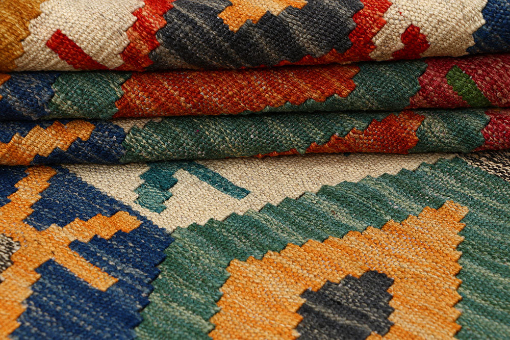 Multi Colored Kilim 4' 11 x 6' 7 - No. 66796 - ALRUG Rug Store