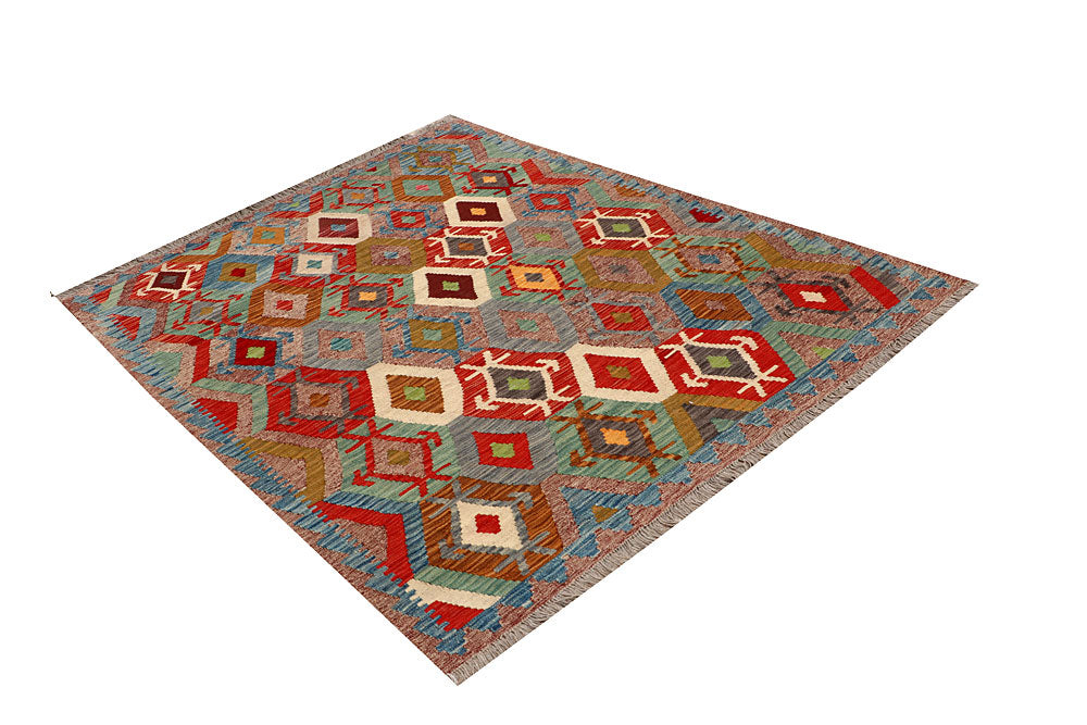 Multi Colored Kilim 5' x 6' 6 - No. 66797 - ALRUG Rug Store