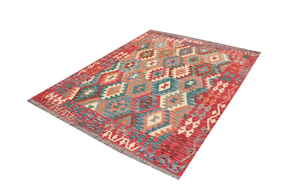 Multi Colored Kilim 5' x 6' 6 - No. 66798 - ALRUG Rug Store