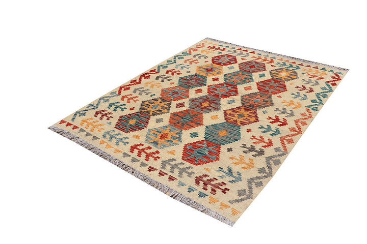 Multi Colored Kilim 4' 11 x 6' 6 - No. 66799 - ALRUG Rug Store