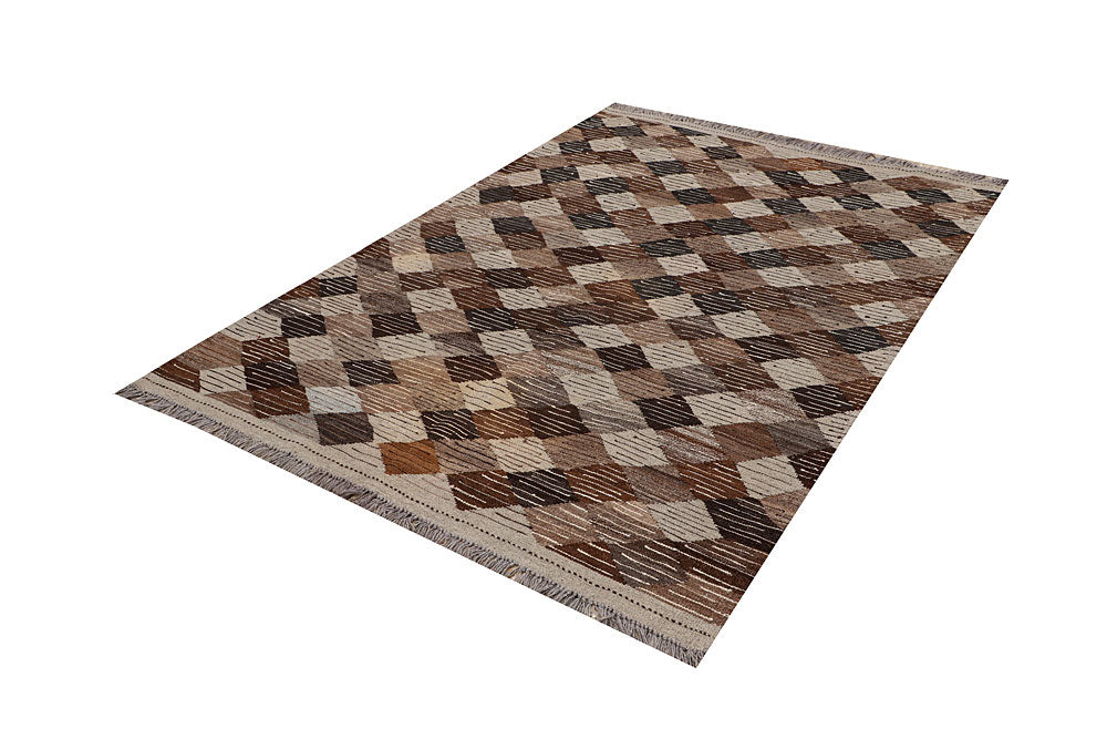 Multi Colored Kilim 5' x 6' 10 - No. 66800 - ALRUG Rug Store