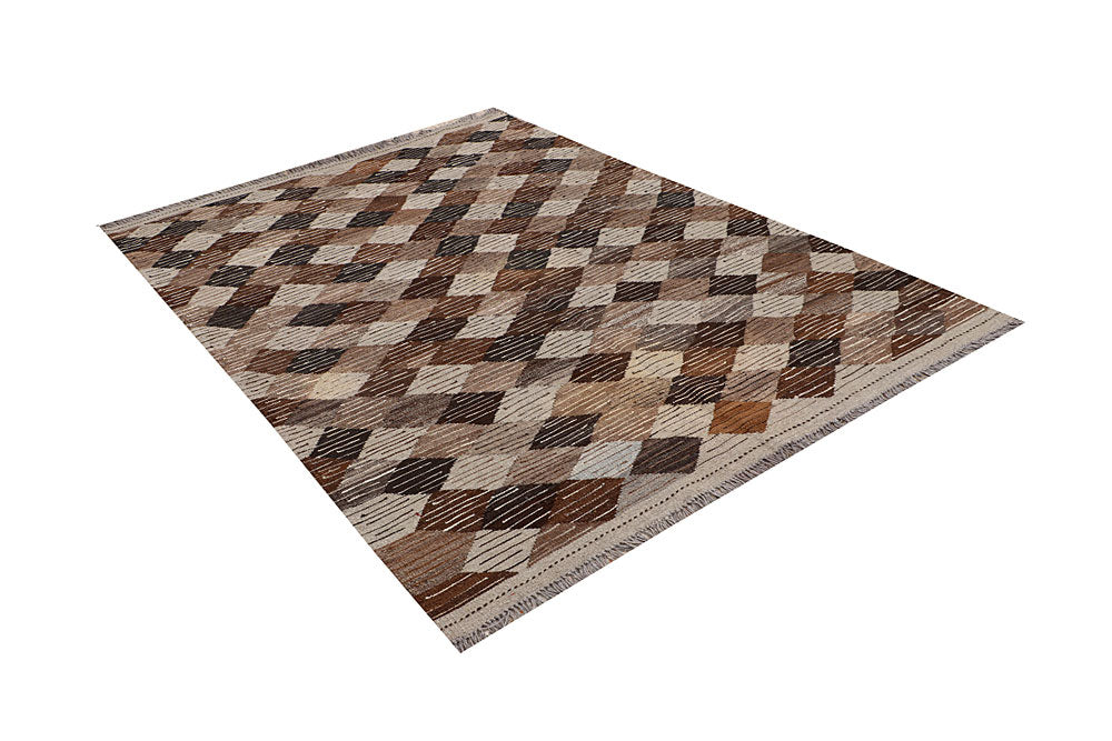 Multi Colored Kilim 5' x 6' 10 - No. 66800 - ALRUG Rug Store