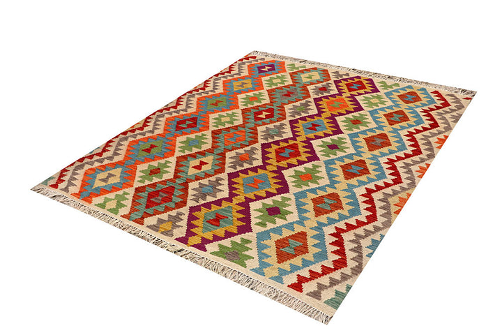 Multi Colored Kilim 5' 4 x 6' 4 - No. 66801 - ALRUG Rug Store