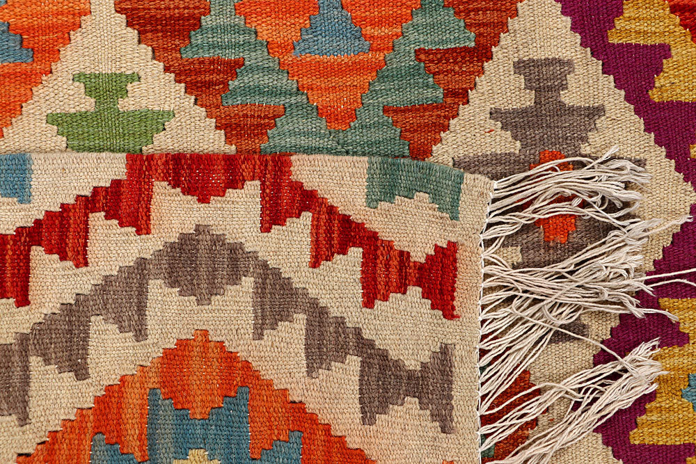 Multi Colored Kilim 5' 4 x 6' 4 - No. 66801 - ALRUG Rug Store