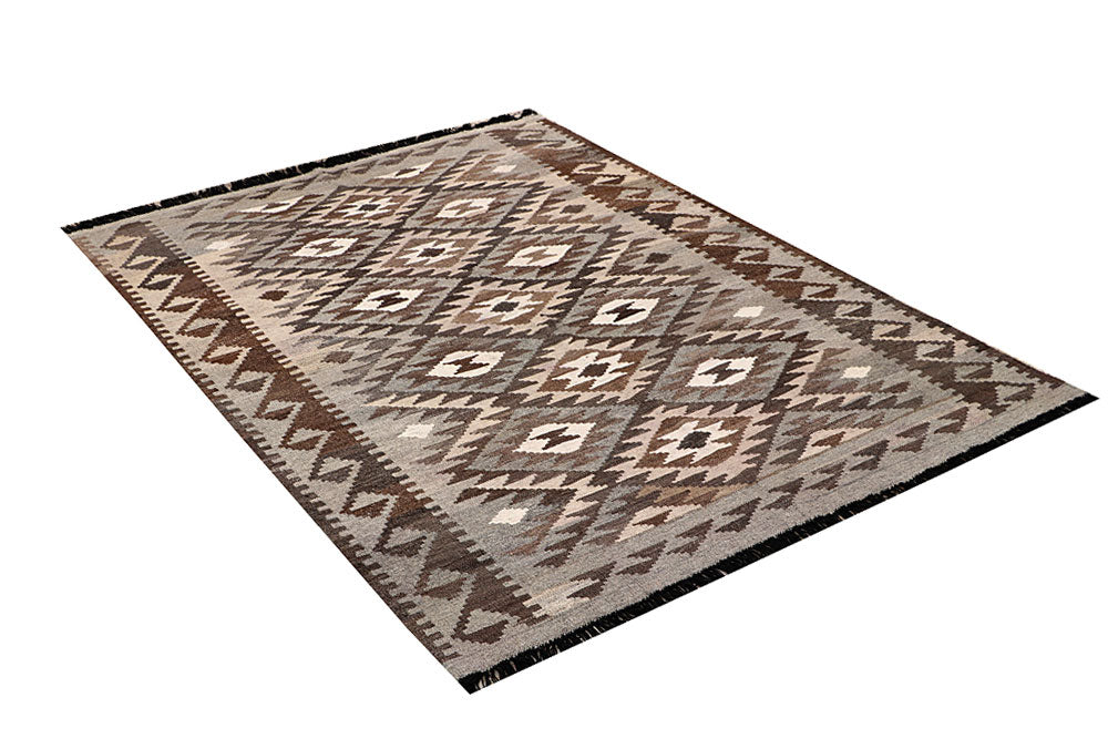 Multi Colored Kilim 5' x 6' 4 - No. 66806 - ALRUG Rug Store