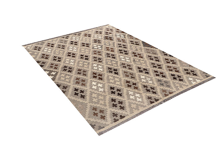 Multi Colored Kilim 5' 1 x 6' 6 - No. 66807 - ALRUG Rug Store