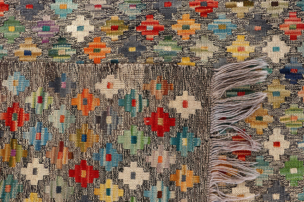 Multi Colored Kilim 5' 1 x 6' 5 - No. 66809 - ALRUG Rug Store